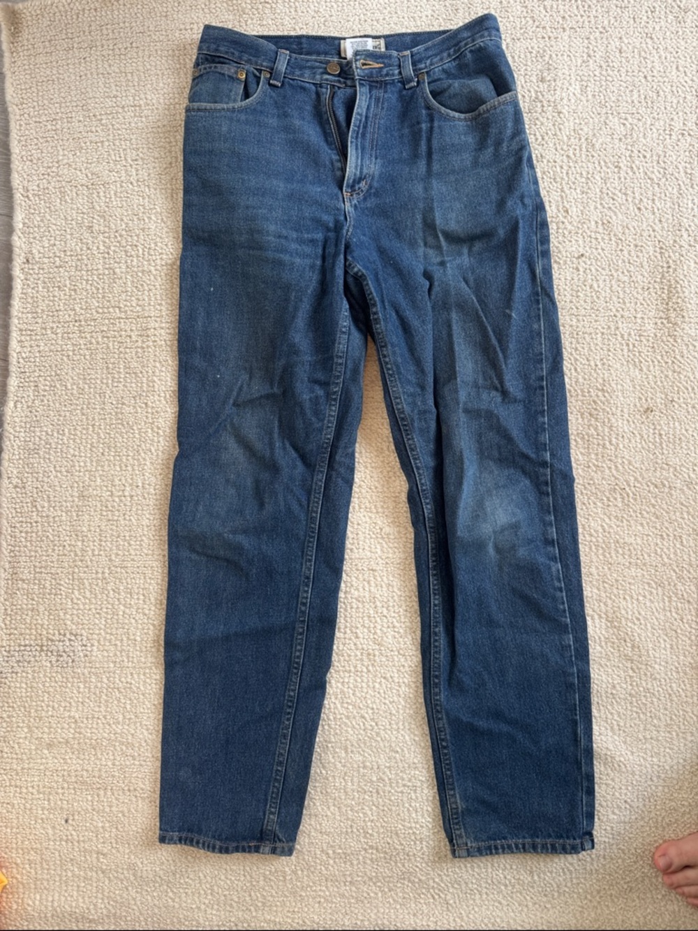 Straight Fit Men's Dark Blue Denim Jeans